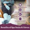 imageMoisturizing Socks and Gloves Set  Purple Fuzzy Socks and Gloves with Aloe and Vitamin E for Women  Womens Gifts for SelfCareBlue