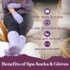 imageMoisturizing Socks and Gloves Set  Purple Fuzzy Socks and Gloves with Aloe and Vitamin E for Women  Womens Gifts for SelfCareLavender