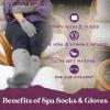 imageMoisturizing Socks and Gloves Set  Purple Fuzzy Socks and Gloves with Aloe and Vitamin E for Women  Womens Gifts for SelfCareLight Gray