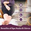 imageMoisturizing Socks and Gloves Set  Purple Fuzzy Socks and Gloves with Aloe and Vitamin E for Women  Womens Gifts for SelfCarePeach