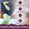 imageMoisturizing Socks and Gloves Set  Purple Fuzzy Socks and Gloves with Aloe and Vitamin E for Women  Womens Gifts for SelfCareSage