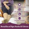 imageMoisturizing Socks and Gloves Set  Purple Fuzzy Socks and Gloves with Aloe and Vitamin E for Women  Womens Gifts for SelfCareTan