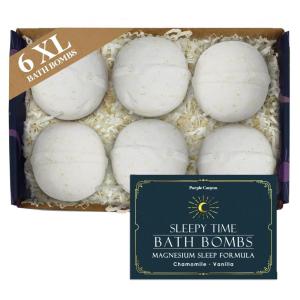 imagePurple Canyon Eucalyptus Bath Bombs for Women  Energizing Mint and Eucalyptus Bath Bomb with Natural Essential Oils  Gift Set of 6Sleep Magnesium