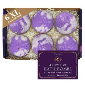 imagePurple Canyon Eucalyptus Bath Bombs for Women  Energizing Mint and Eucalyptus Bath Bomb with Natural Essential Oils  Gift Set of 6Sleep Melatonin