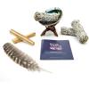 imagePurple Canyon Affirmation Meditation Kit with White Sage Smudge Kit and Affirmation Cards for Mindfulness and Stress ReliefSmudge Kit  Beginners Gift Set