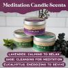imagePurple Canyon All Natural Meditation Candle 3 Pack Spiritual Gift Set for Yoga Stress Relief and Home Negative Energy Cleansing
