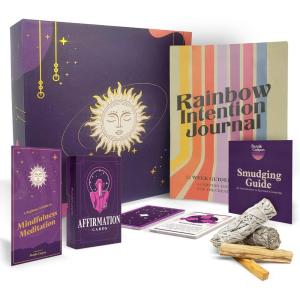 imagePositive Intentions Gift Set for Women and Men Stress Relief Gift Set with Positive Affirmations Cards California White Sage Palo Santo Candle and Chakra BraceletIncense Affirmation Starter Kit