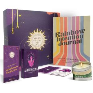 imagePositive Intentions Gift Set for Women and Men Stress Relief Gift Set with Positive Affirmations Cards California White Sage Palo Santo Candle and Chakra BraceletMeditation Candle Affirmation Starter Kit