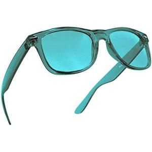 imagePURPLE CANYON Aqua Color Therapy Glasses for Chakra Healing Chromotherapy and MoodAqua