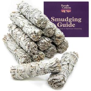 imageWhite Sage Bundles  6 Pack  Sage Smudge Stick for Home Cleansing Incense Healing Meditation and California Smudge Sticks Rituals  4 inch12 Pack