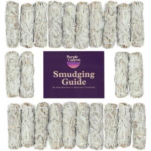 imageWhite Sage Bundles  6 Pack  Sage Smudge Stick for Home Cleansing Incense Healing Meditation and California Smudge Sticks Rituals  4 inch24 Pack