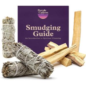 imageWhite Sage Smudge Sticks and Palo Santo Smudge Kit  Spiritual Smudging Rituals Home Cleansing Meditation  3 California Sage Incense Sticks and 6 Palo Santo Sticks plus Smudging Guide for Beginners